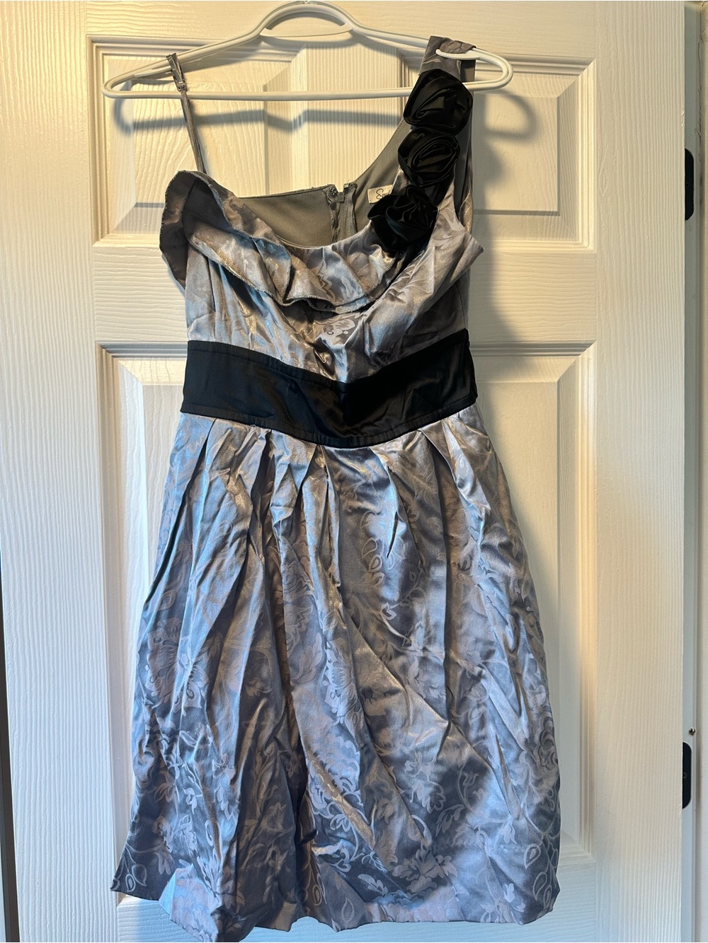 Silver and Black cocktail dress